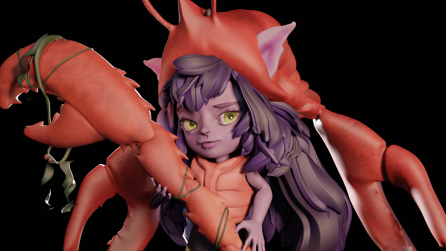 Lobster Lulu Posed Render