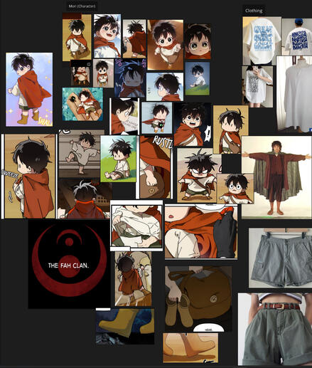 PureRef References of the main character, Mori