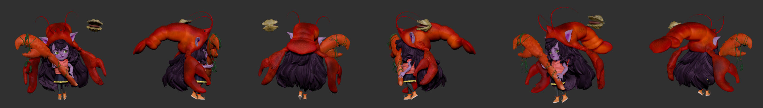 Lobster Lulu Posed Turnaround