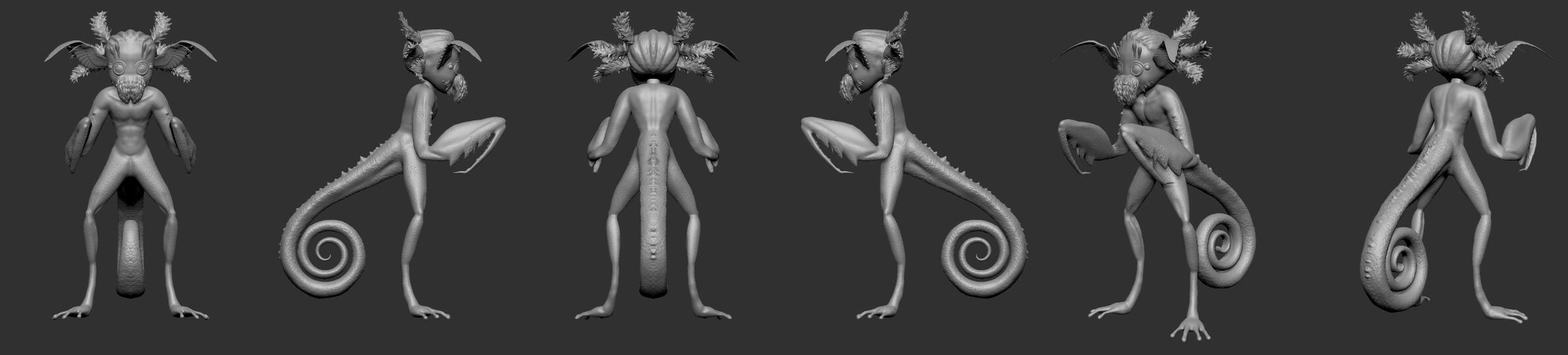 Unposed Chimera in Matte Gray